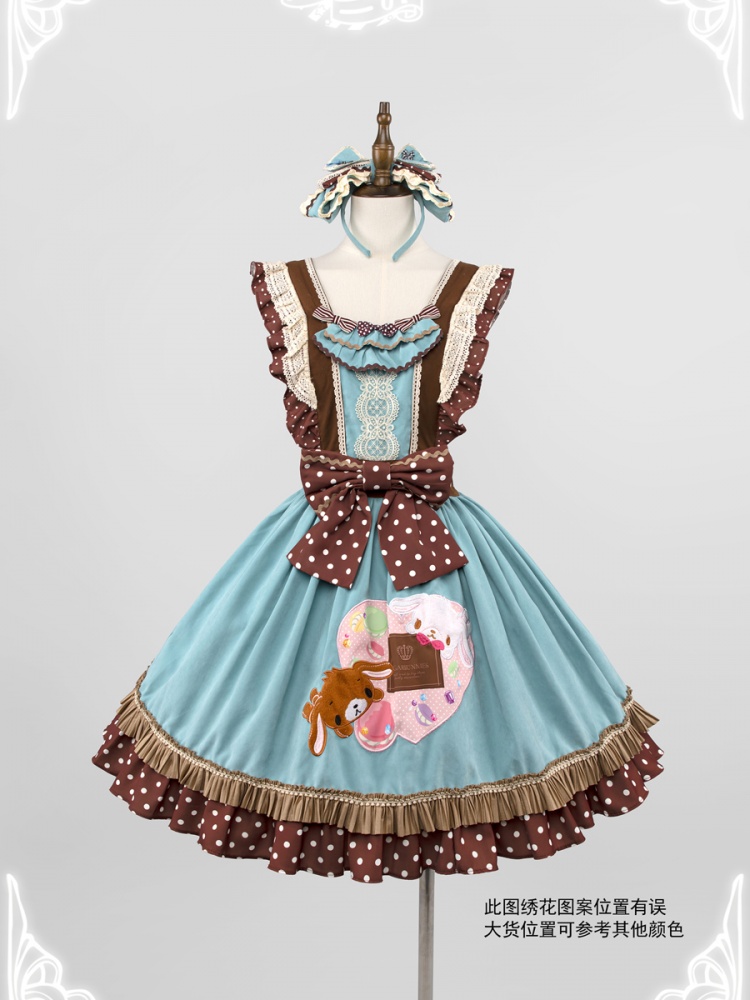 Sugar Bunnies Dessert Kingdom Sweet Lolita Overall Dress JSK